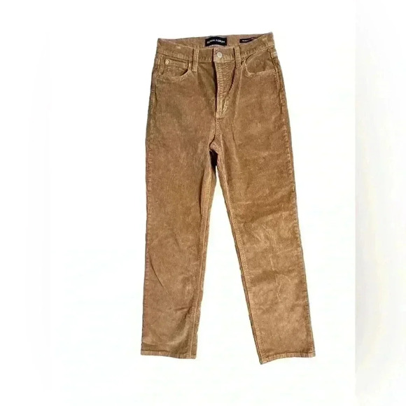 Aritzia Denim Forum Arlo High Rise Straight Corduroy Gold Rush Brown 26 - Picture 3 of 8